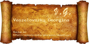 Veszelovszky Georgina névjegykártya